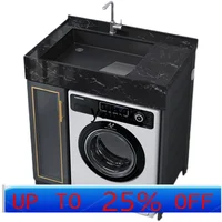 เคาน์เตอร์หินอ่อน LMM สำหรับอพาร์ทเมนต์ขนาดเล็ก ตู้ซักผ้าแบบรวม เครื่องซักผ้าแบบติดตั้งบนเคาน์เตอร์ อ่างล้างหน้าแบบรวม 1