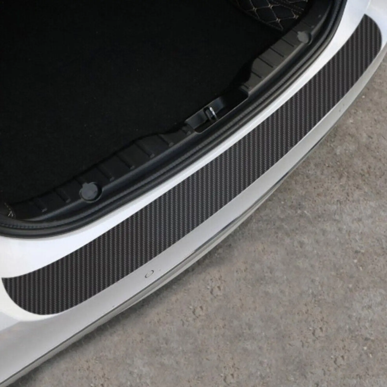 

100cm Car Trunk Door Sill Plate Protector Rear Bumper Strip Mouldings Trim Styling Rubber Cover With Scraper Guard Pad Car K2I9