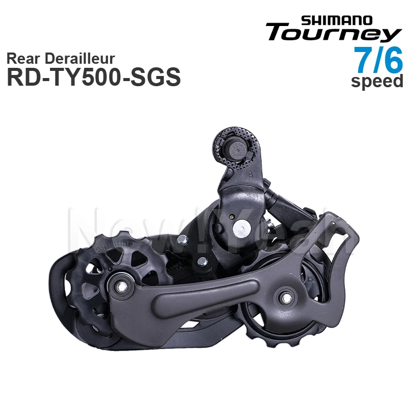 Shimano Tourney TY500 Rear Derailleur - Compatible With 6 & 7 Speed Shifters - SGS Cage For Wide Range Gearing