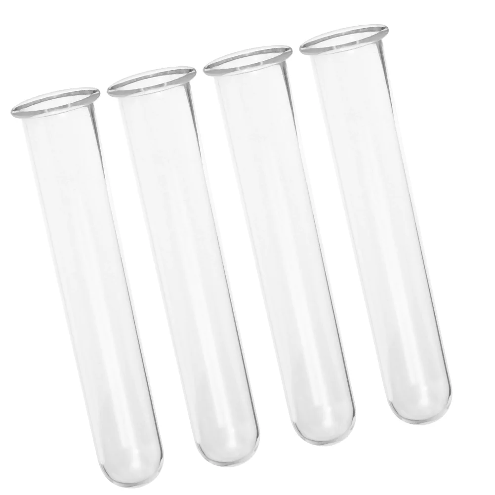 

4 Pcs Hydroponic Vase Glass Desk Plant Propagation Tubes Flower Stand Transparent Water for Flowers Small Terrarium Plants Test