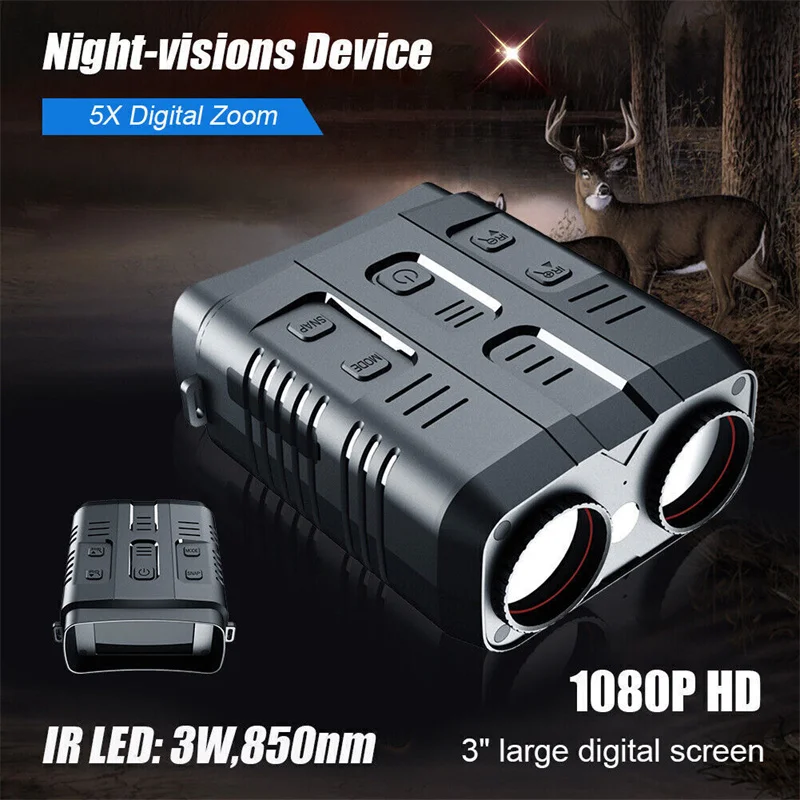 

R19 5x Digital Binoculars Hunting Night Vision Device 1080P HD 3W Infrared Camping Night Vision Goggles Recorder Full Dark 300m