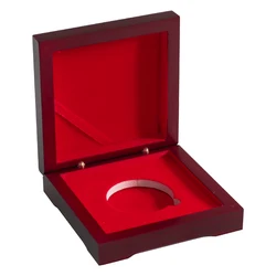 Premium Wooden Coin and Medal Display Case - Elegant Desk Organizer & Gift Box (1pc single coin box)