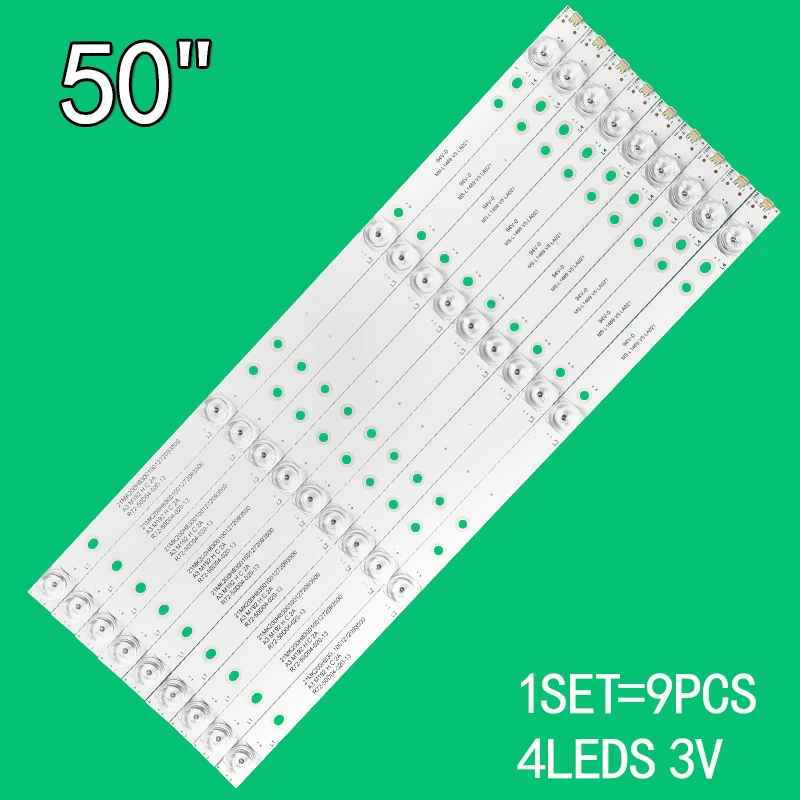 For 10PCS/kit 440mm LED backlight strip R72-50D04-020-13 50inch TV JP50UHD110-4K JS-D-JP50EU-042EC E50EU1000MCPCB MS-L1469