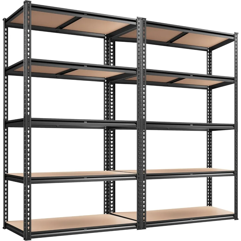 35.55"W x 72"H x 16"D Storage Shelves 72"H Garage Shelving Heavy Duty 2020LBS 5 Tier Adjustable Metal Shelving Unit 2