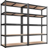 35.55"W x 72"H x 16"D Storage Shelves 72"H Garage Shelving Heavy Duty 2020LBS 5 Tier Adjustable Metal Shelving Unit 2