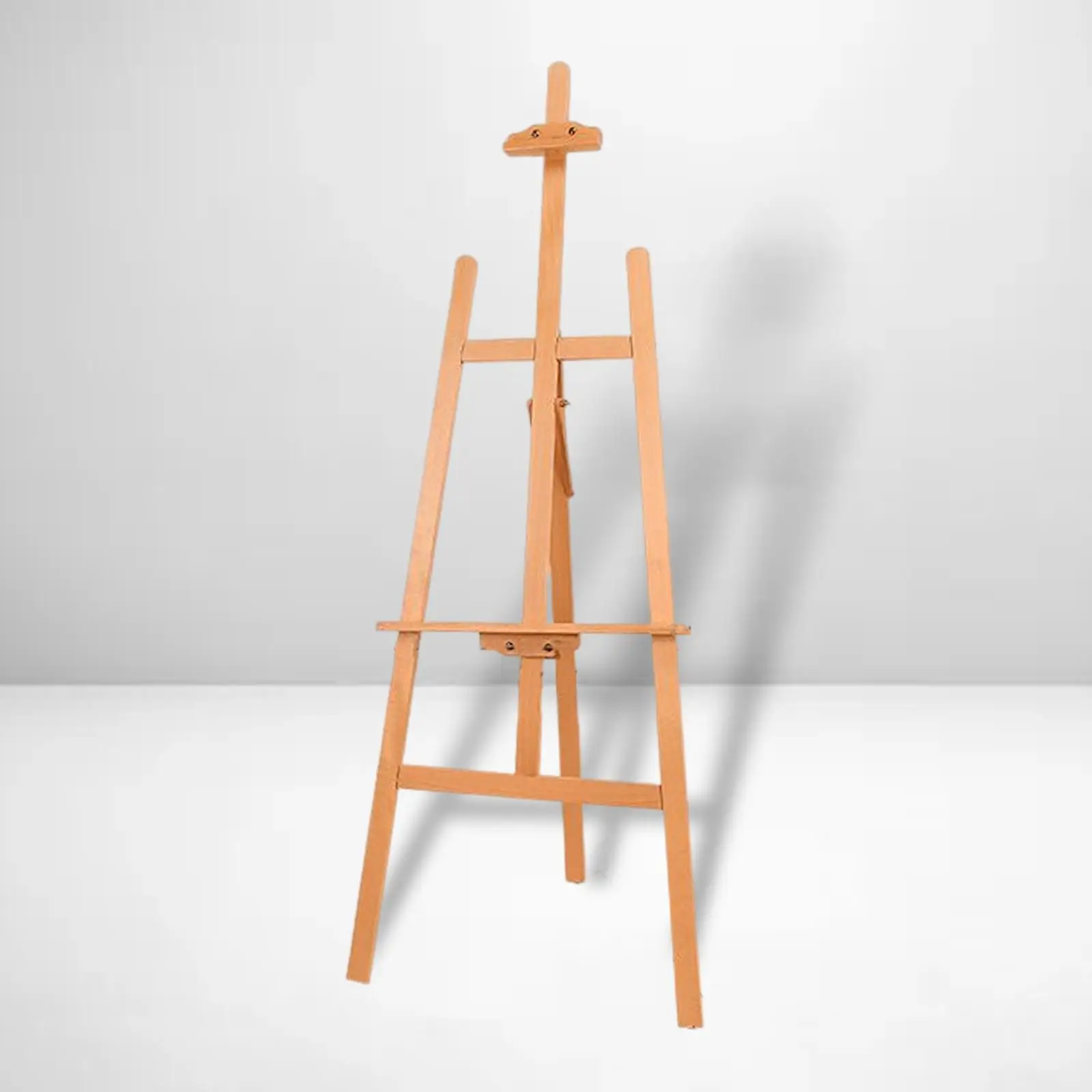 Floor Standing Wood Display Easel Studio Easel Adjustable Stand for Supplies Poster