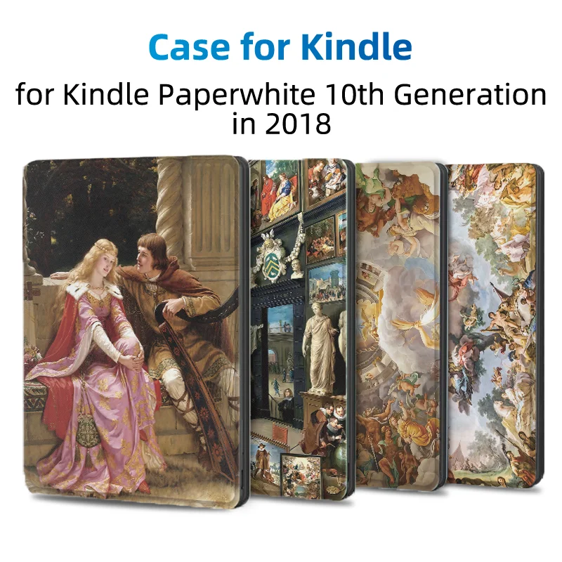 Pittura A Olio Kindle Case Paperwhite4 E-Book Kpw4 Tinta Unita Design Kindle Per Pq94Wif Kindle Paperwhite 10Th Generation 2018
