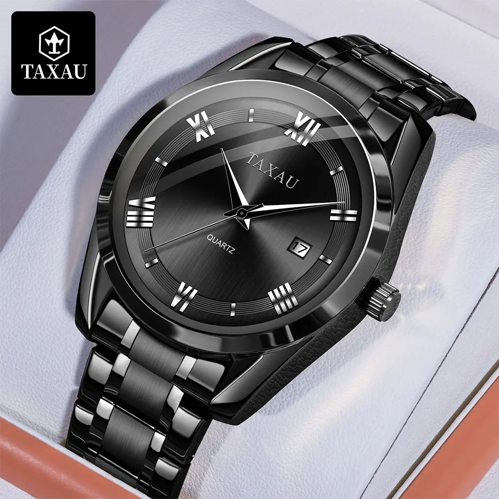 

TAXAU 2024 Top Brand Luxury Man Watch High Quality Business Quartz Wristwatch Original Waterproof Stainless Steel Men's Watches