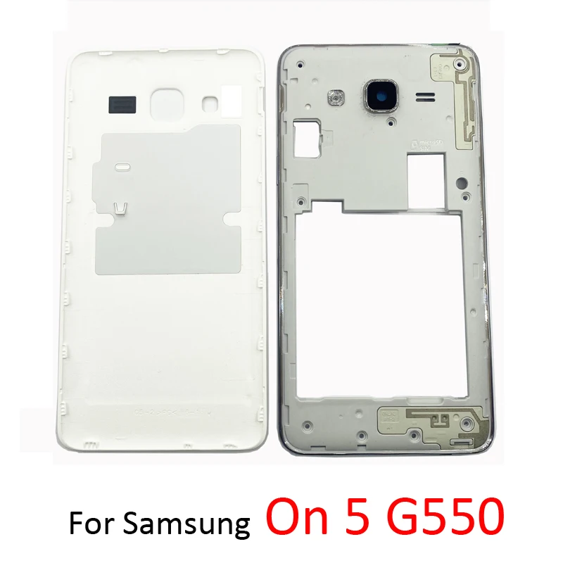 

For Samsung Galaxy On 5 G550 G550T G550F Phone New Housing Middle Frame With Back Battery Cover Door