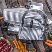 Commercial slicer electric semi-automatic meat slicer cutting fat beef and mutton roll machine frozen meat hand push meat planer 1