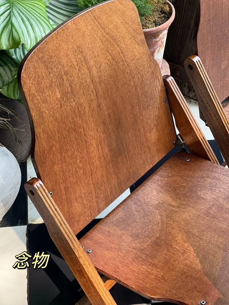 Retro Solid Wood Folding Chair,Outdoor Portable Camping Fold Stool,Living Room, Coffee Shop, Dining Chairs, Furniture Customized