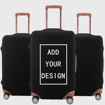 Custom Luggage Cover Travel Accessories Suitcase Cover Luggage Protective Cover Elastic Dust Bag Case for 18-32 Inch Velcro
