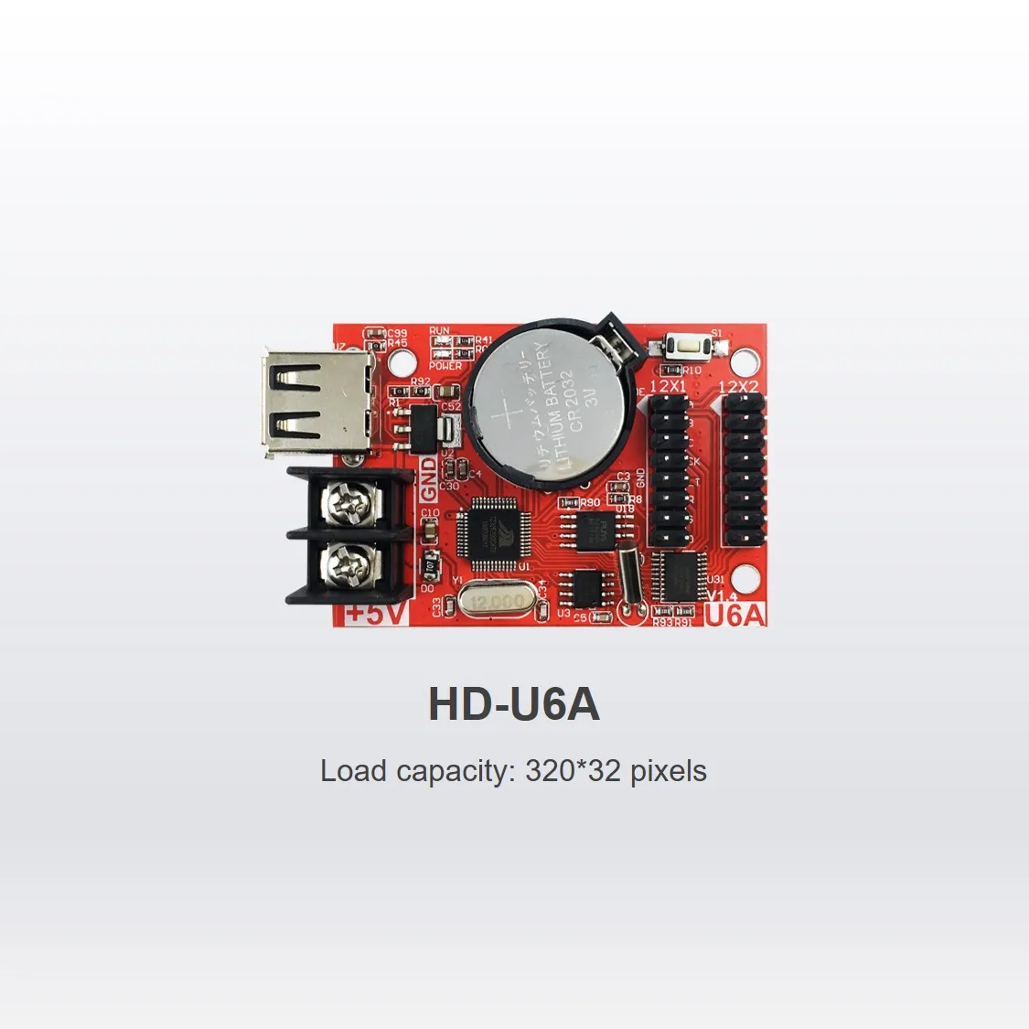 HD-U6A HD-U60 HD-U62 Huidu U-disk Single-Dual Color P4.75 Programmable Sign LED Control Card