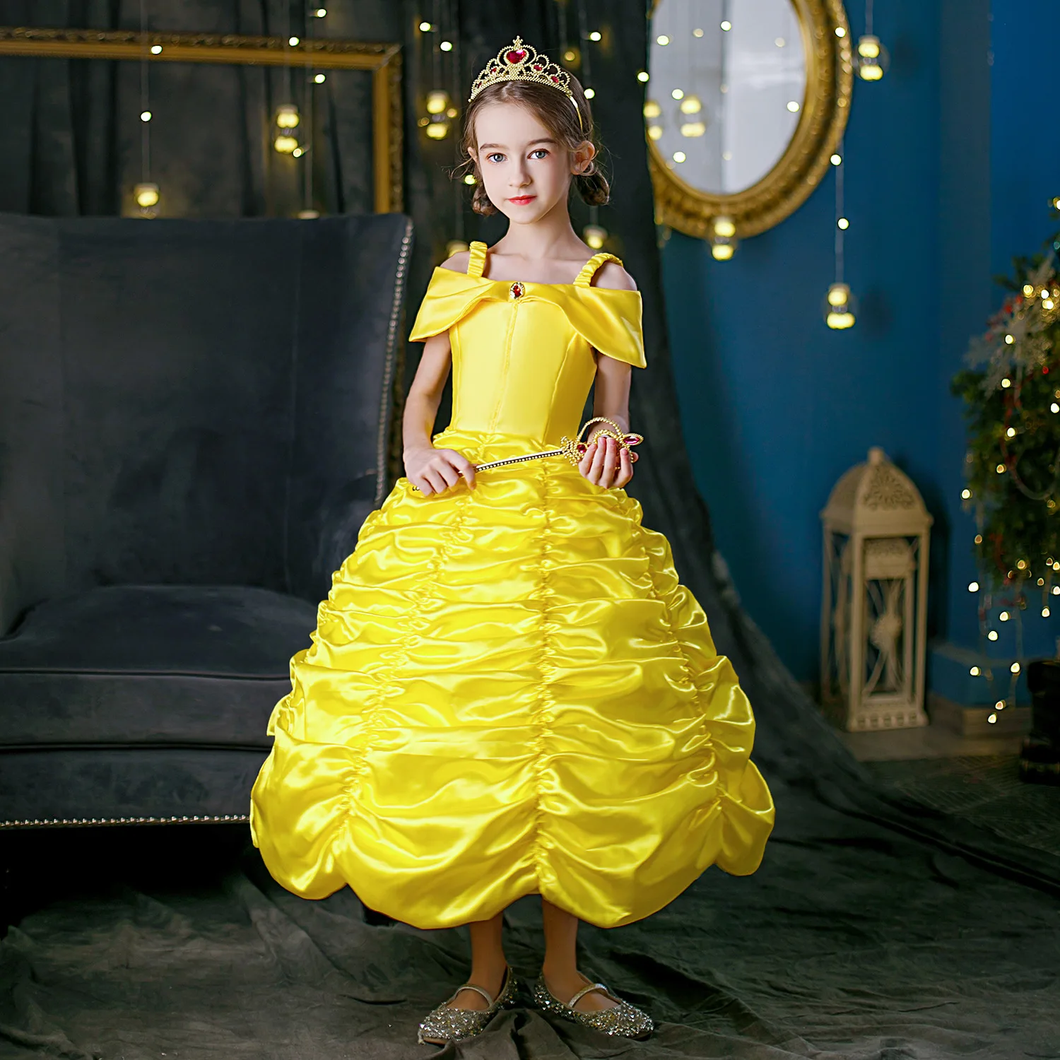 belle yellow quince dress Plus Size Disney Beauty & The Beast Costume Belle Yellow Quinceanera Dresses Princesa