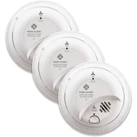 BRK SC9120B-3 Hardwired Smoke and Carbon Monoxide (CO) Detector with Battery Backup, White, Pack of 3 1