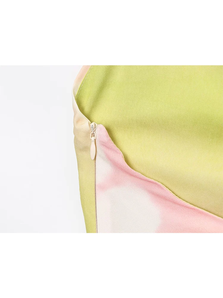 TFMLN Sexy Floral Print Halter Dress For Women Elegant Backless Sleeveless Midi Dresses Female 2025 Summer New Beach Robes