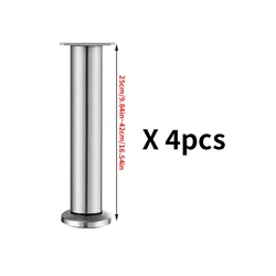 Set of 4 Adjustable Furniture Support Legs for Sofas, Cabinets, and Tables (25 - 42cm(4pcs))