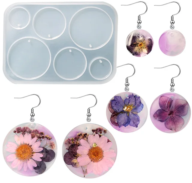 hildie & Jo 7 Silicone 14 Cavity Earrings & Pendant Resin Mold - Resin Molds - Art Supplies & Painting