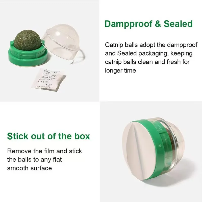 Dayinkes 2 Pieces Catnip Balls For Cats, Catnip Balls That Stick To The