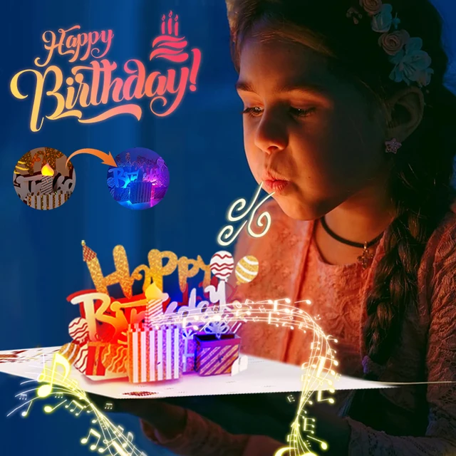 Carte d'anniversaire musicale,carte d'anniversaire pop-up 3D avec Bougie à  Souffler Music Lumière,carte[S79] - Cdiscount Beaux-Arts et Loisirs créatifs