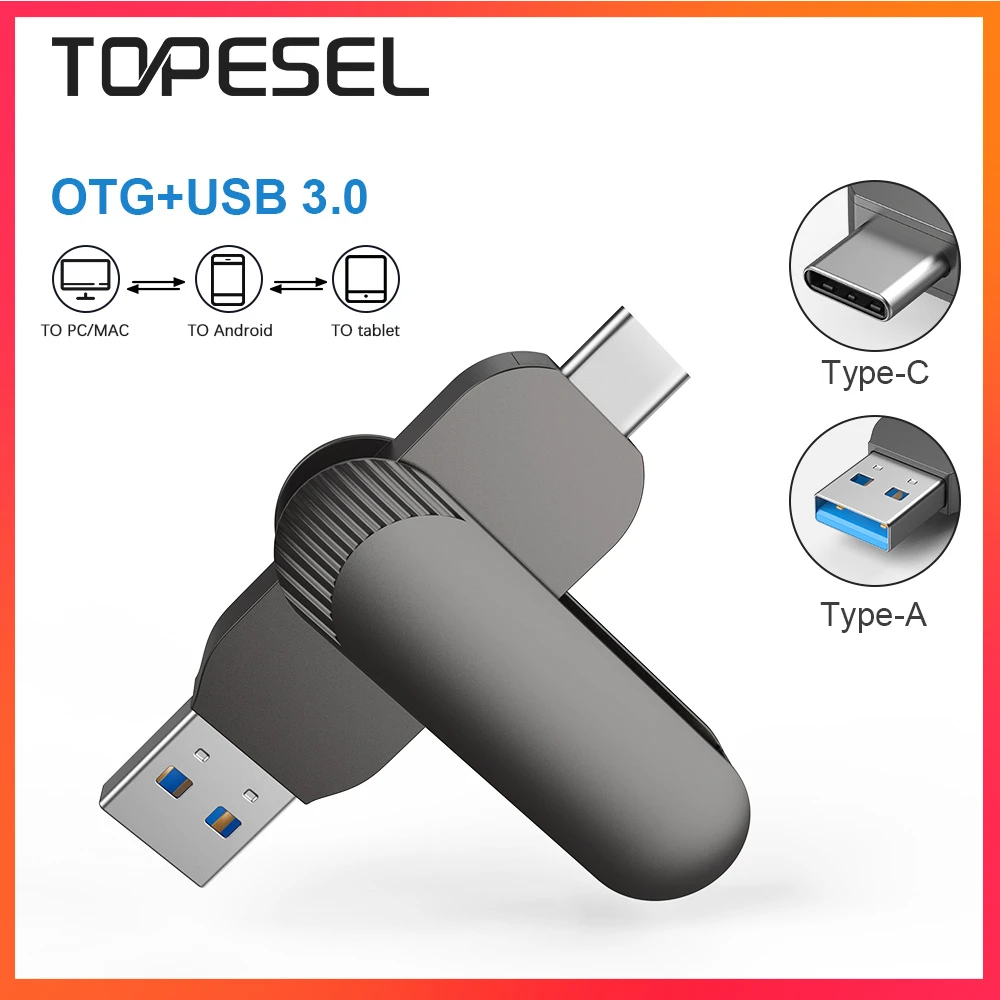 Topesel-USBスティック,タイプC,256GB,128GB,64GB,32GB,3.0 GB,高速フラッシュドライブ,type-cのデバイス