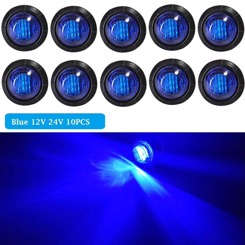 ตัวเลือกสินค้า ไฟ LED ด้านข้างรถยนต์ 10 ดวง 12V/24V