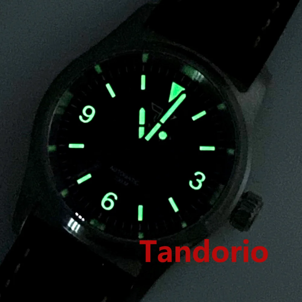 Tandorio-男性用の防水時計,36mmのサファイアガラスを備えた