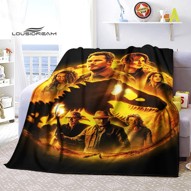 

Jurassic Park Blankets for Beds Home Travel Adult Flannel Blanket for Couch Bed Living Room Sofa Child Keep Warm King Size