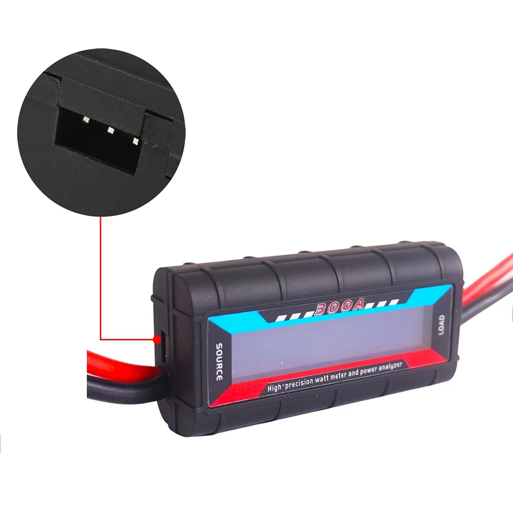 300A 고정밀 와트미터, DC 0-60V 전력 에너지 미터 전압 앰프 테스터, RC, 태양광, 전기자전거용 LCD 백라이트 화면 포함