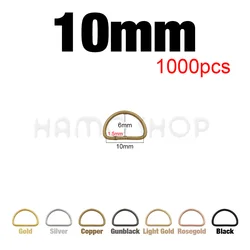 Bulk Metal D Ring Adjustable Buckle Clasp for DIY Projects and Accessories (1000pcs 10mm)