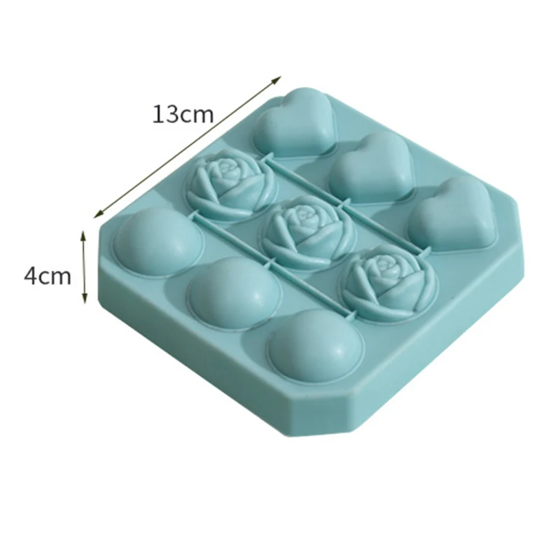 Silicone Ice Cube Tray create Square/Diamond Shaped Ice Cubes w Lid Easy  Release