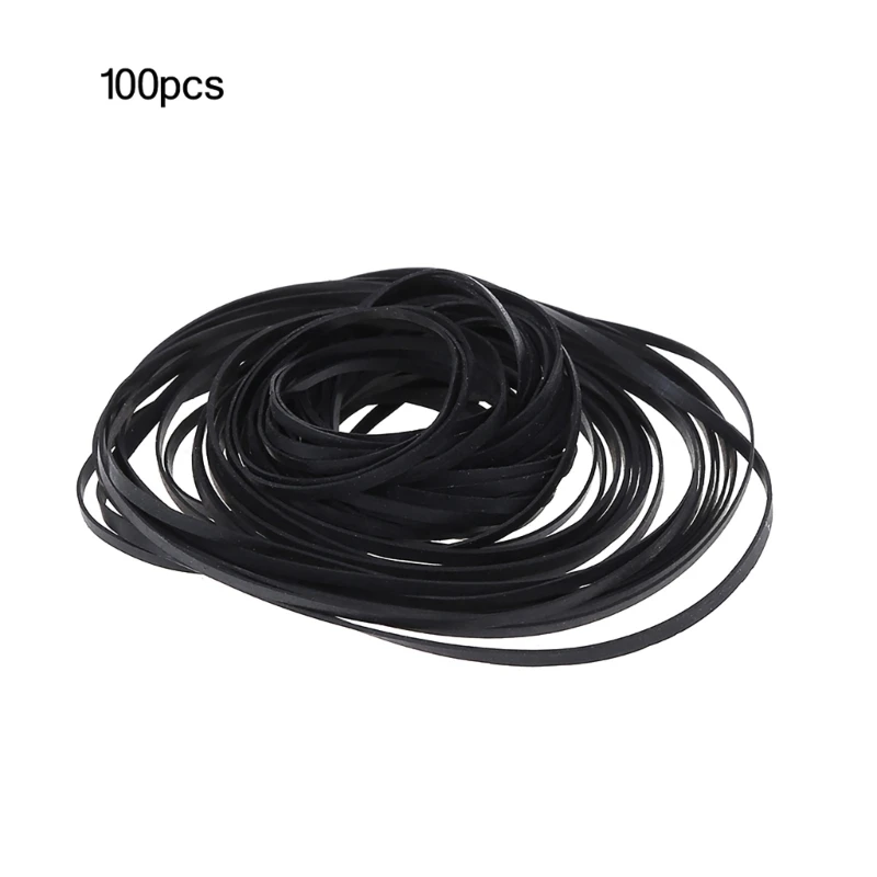 Cassette tape belts cassette tape belt 100PCcs/set 2mm 3mm Width Rubber Belts Mix Size Flat Cassette Tape Machine Belt Set DVD Recorders Portable Players