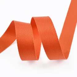 Versatile Nylon Webbing Strap - Decorative Ribbon for Crafting and Accessories (Orange)