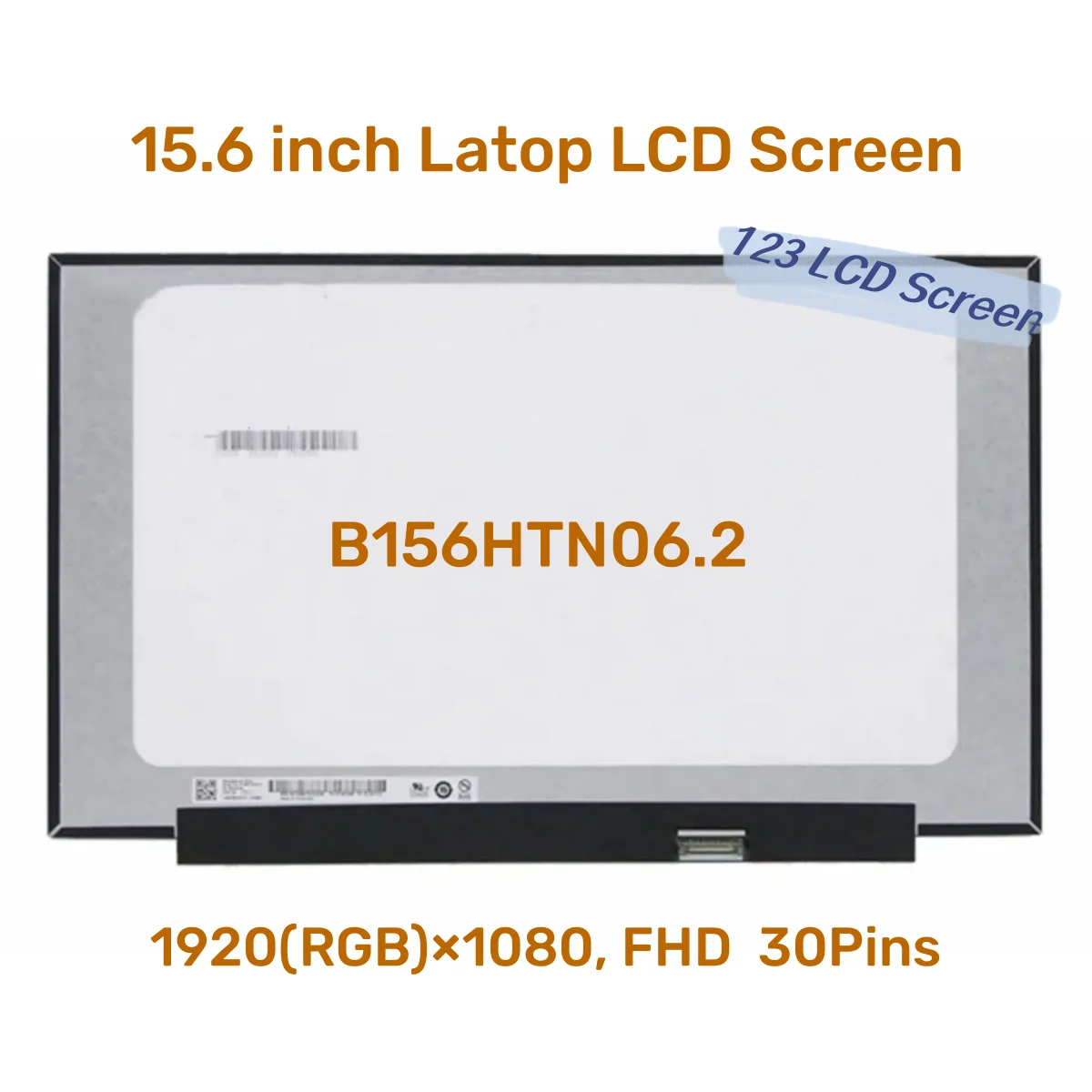 

15.6" Slim Laptop LCD Screen B156HTN06.2 For Lenovo Ideapad 3-15ITL6 82H8 FHD 1920x1080 Display Panel EDP 30pins