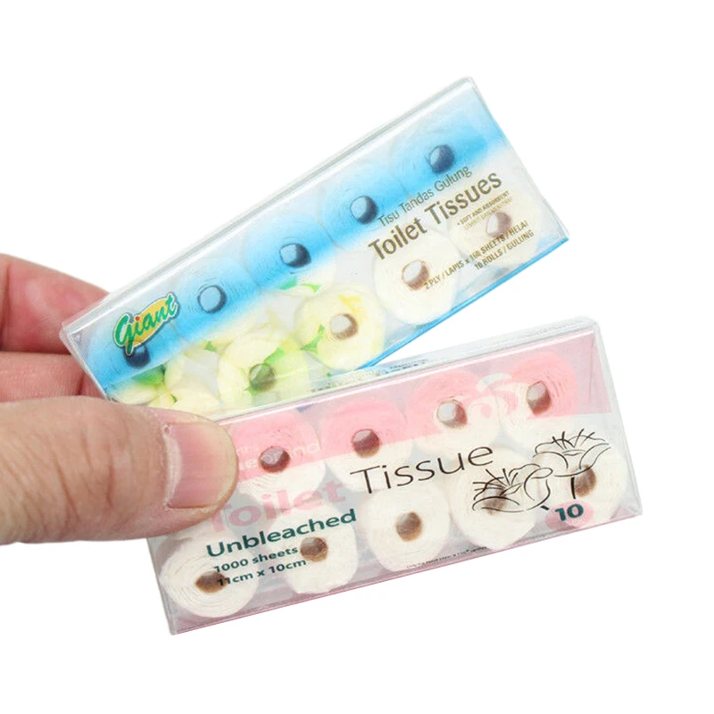 인형 집 미니 종이 수건 롤 모델 변기 티슈 액세서리, 인형 집 욕실 장식, 놀이 장난감 선물, 1/12