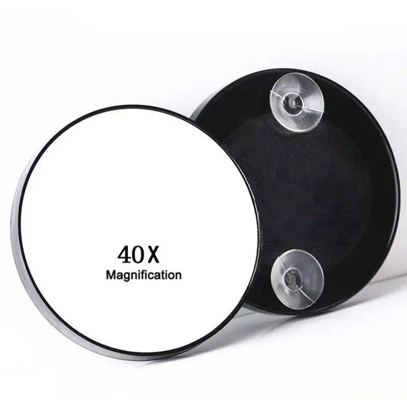 40x Powerful Suction Cup Magnifying Glass 3.5" Travel Makeup Mirror for Blackhead Removal Acne Extraction Eyebrow Eyelash