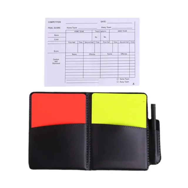 1PCS Sport Football Soccer Referee Wallet Notebook With Red Card Yellow Sports Card Team And Soccer Referee supplies 5