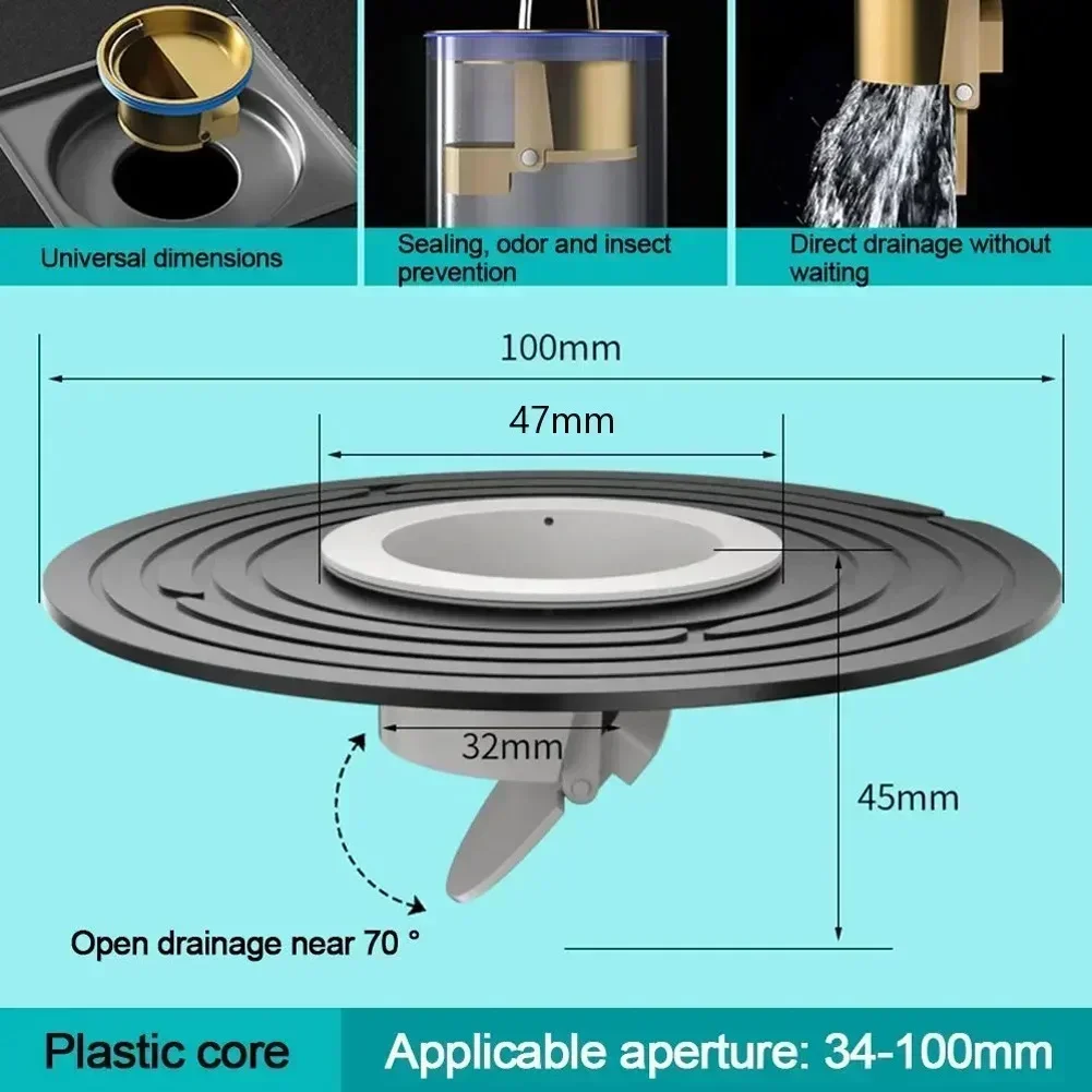Floor Drain Filter Sink Strainer Backflow Preventer Easy Installation Exquisite Fast Drainage