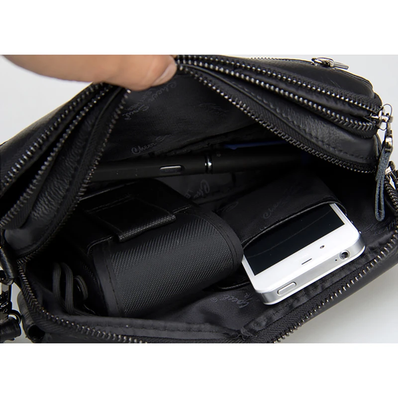 High Quality Men's Business Clutch Wallet Real Leather Wrist Money Bags First Layer Cowhide Purse Wallets Cigarette Card Holder 6