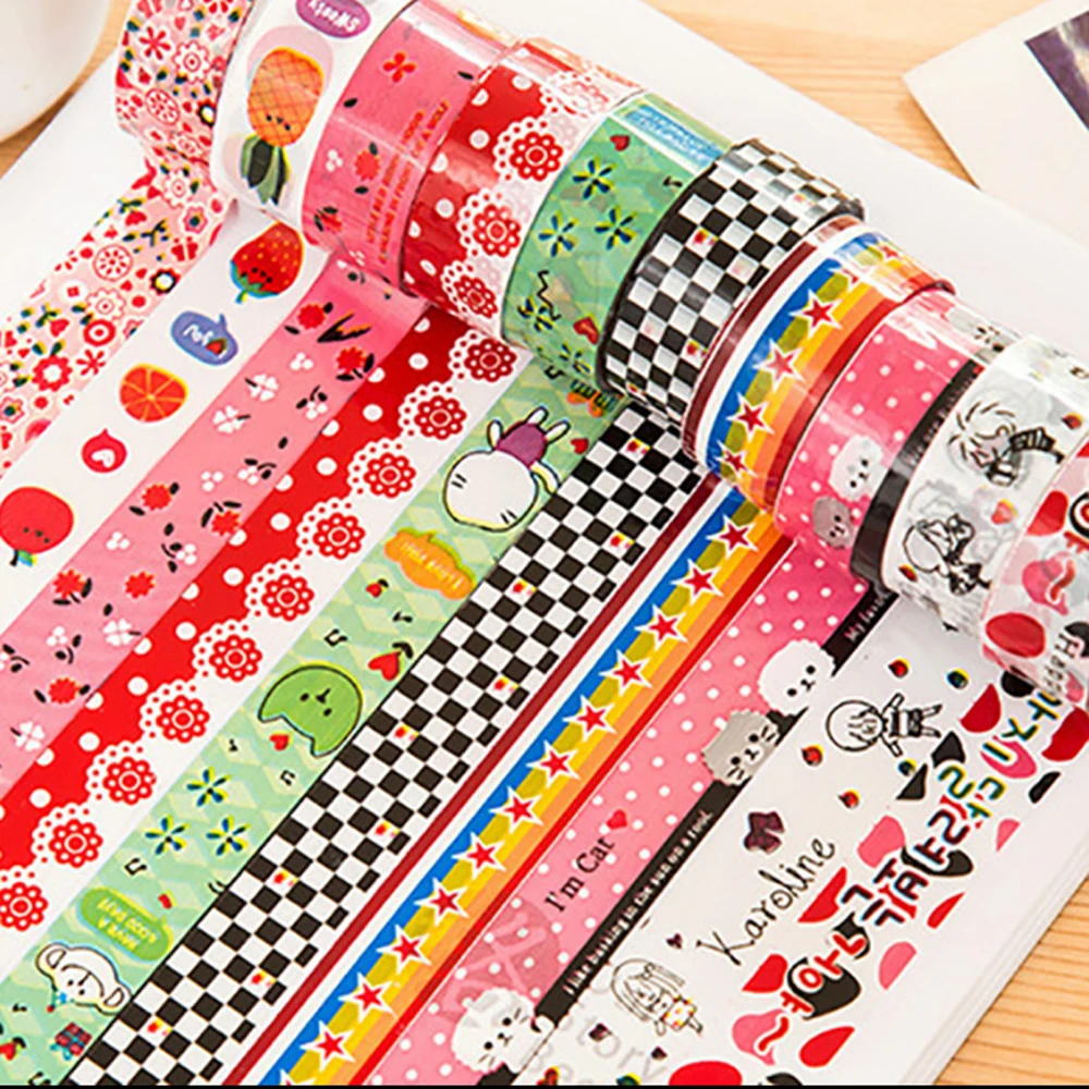 

10 шт./компл. множество бумажных декоративных лент Washi magic top