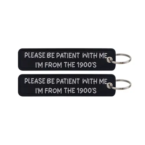 1pcs Computer Pop-up Window Quotes Embroidered Keys Tag Keychains For Motorcycles Backpack Fashion Key Ring Accessories Gifts - Image 78