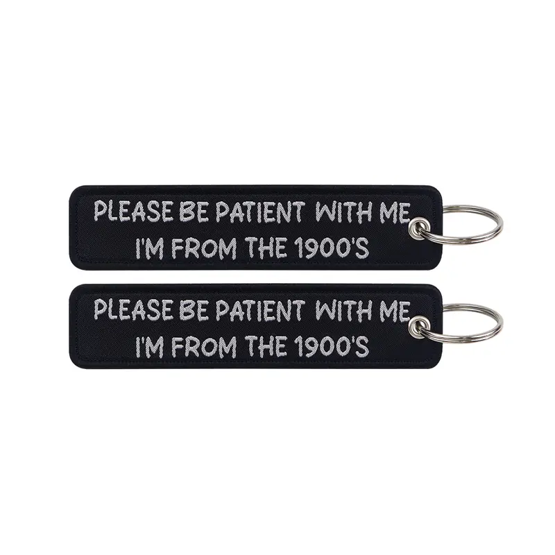 1pcs Computer Pop-up Window Quotes Embroidered Keys Tag Keychains For Motorcycles Backpack Fashion Key Ring Accessories Gifts - Image 78