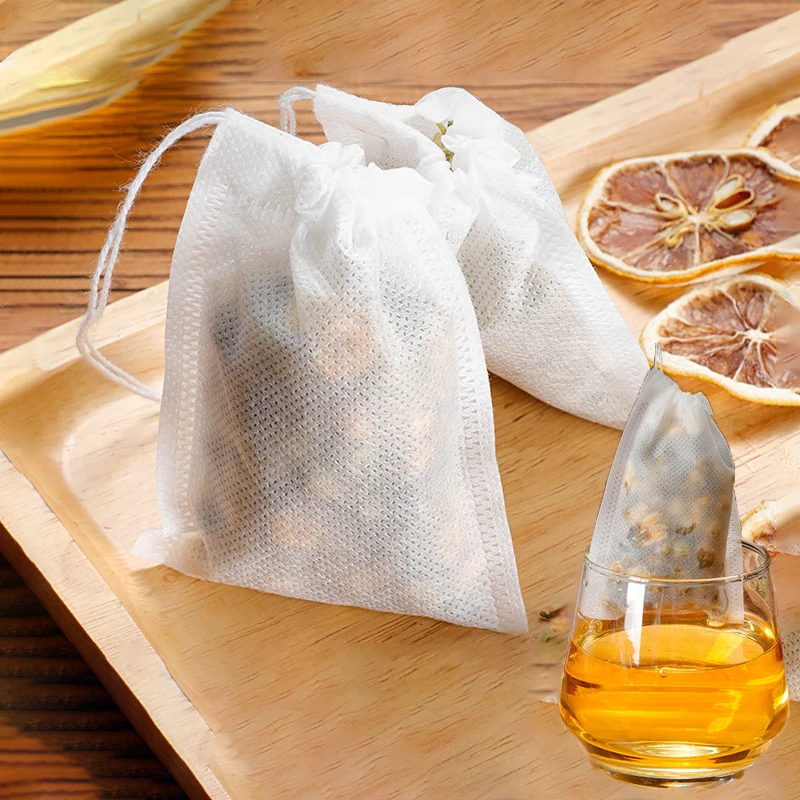

100Pcs/lot Disposable Tea Bags with String Heal Seal Filter Paper Empty Tea Bag for Herb Teabags for Loose Tea