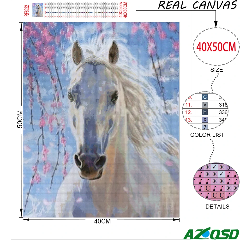 5D Diamond Painting Horse Diamond Art Embroidery Animal Handmade Rhinestones Gift Home Decor Needlework Cross Stitch diamond painting