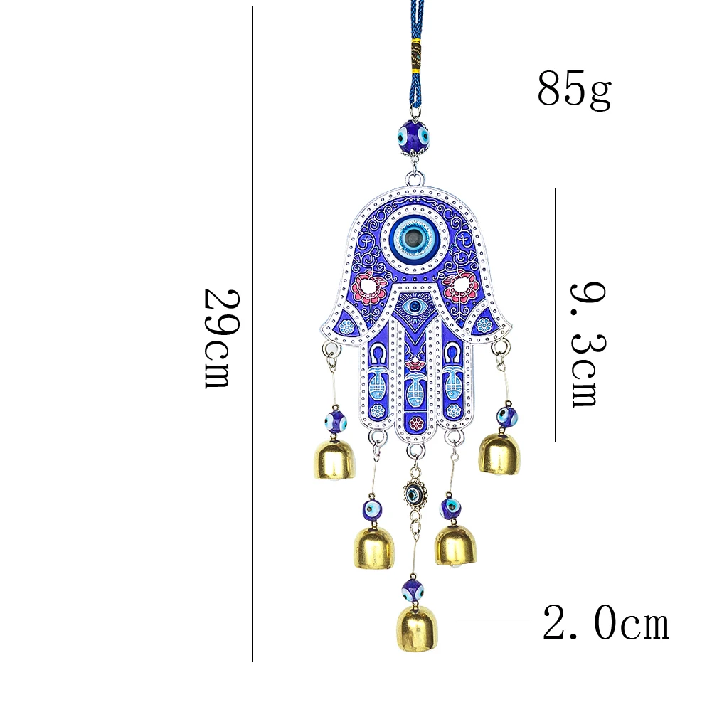Amuleto turco blu perline perline Ornamento Amuleto delicato pendente in vetro blu Casa Lucky protezione appeso a parete Decor - Stile B Crafts