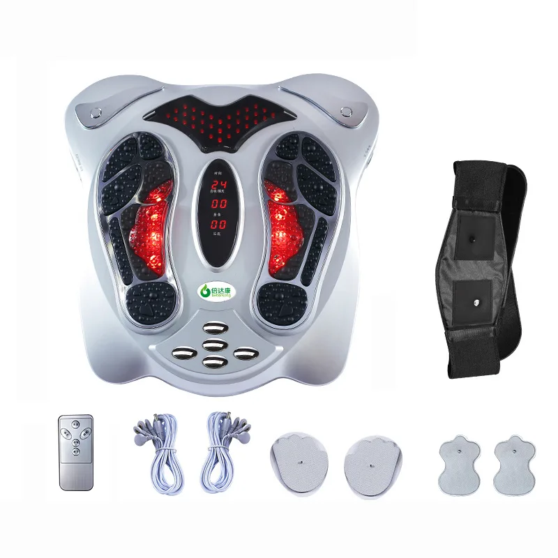 Electric Vibrator Foot Massager With Remote Control Health Care Body Massage Leg Exerciser Bio Shaker Heating Therapy Machine