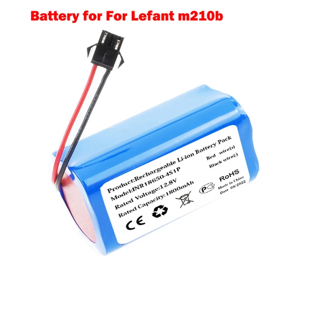 Batterie Eddie Ion pour aspirateur robot Lefant M210B, 12.8V