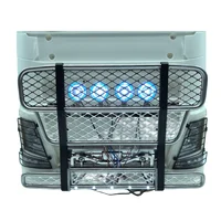Front Bumper Angel Eye Light Collision Barrier Cattle Fence Lamp for Tamiya 1/14 RC Truck Volvo 56360 56362 56375 Tractor Parts 2