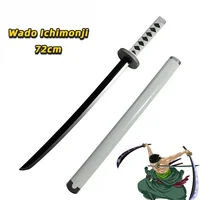 72cm Anime Cosplay Roronoa Zoro Katana Sword PU Wado Ichimonji Sword  Role Playing Aki Mizu Samurai Weapon Party toy Sword 1