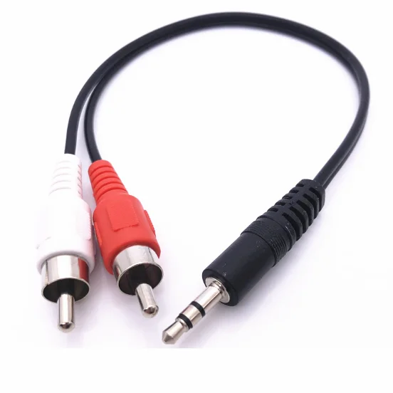 Cavo Audio Video Da 3.5Mm Maschio A 2 Rca Cavo Stereo Y Splitter Per Pc Dvd Tv Vcr Altoparlanti Fotocamera